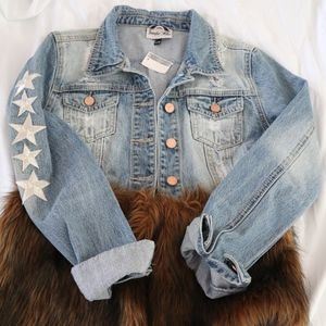 Jennifer Miller Jean & Faux Fur jacket size small